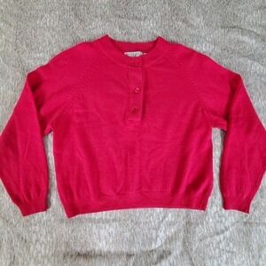 Workshop Fenn Wright & Manson Lambs Wool Angora Sweater Womens M Pink